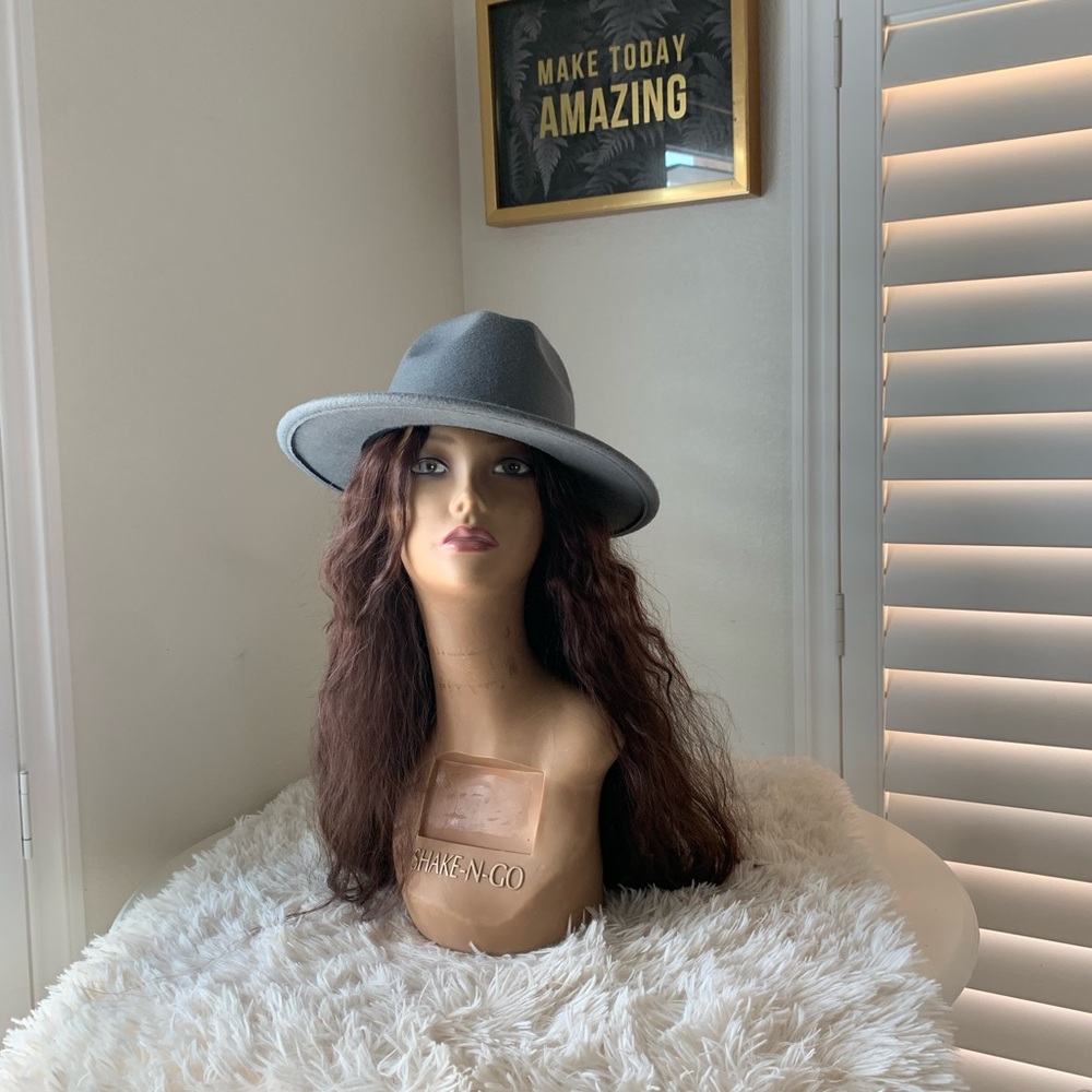 A Beauty gray fedora hat